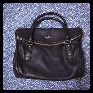Black leather Kate Spade cross body purse